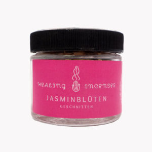 Jasminblüten Kräuter und Hölzer zum Räuchern im Glas 60ml