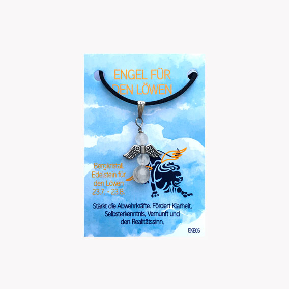 Anhänger Bergkristall Engel für den Löwen - Engel für dich auf kleiner Karte