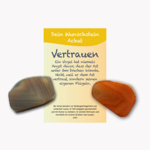 „Vertrauen“ - Achat Taschenstein - Dein Wunschstein auf kleiner Karte