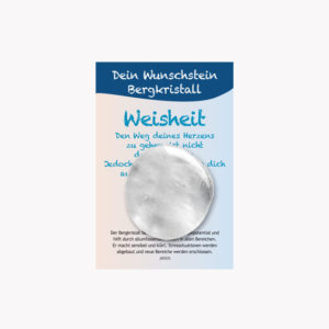 „Weisheit“ - Bergkristall Taschenstein - Dein Wunschstein auf kleiner Karte