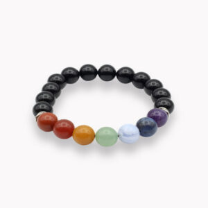 Armband Kugel 10mm Chakra Achat schwarz