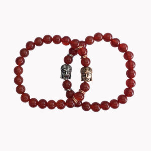 Roter Achat Armband mit Buddha