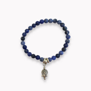 Sodalith Armband mit Buddha Charm