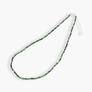 Rubin Zoisit Kette Schmuck facettiert 43cm