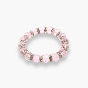 Kristallglas Armband für Kinder rosa