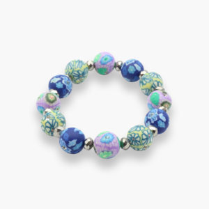 Kugel Armband für Erwachsene blau grün lila Muster