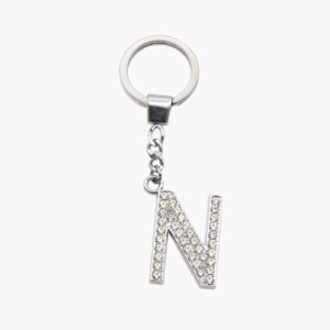 Buchstabe N mit Strasssteinen Schlüsselanhänger