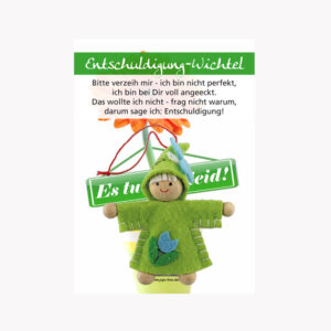 Entschudligungswichtel Wichtel auf Karte