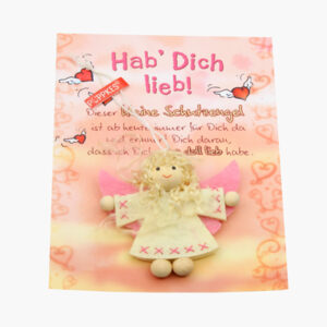 Hab dich lieb Schutzengel mit Karte