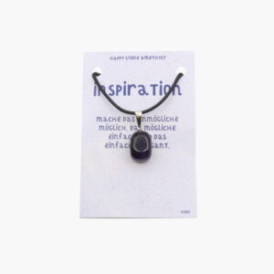„Inspiration“ - Happy Stones Trommelstein Anhänger Amethyst