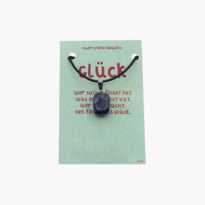 „Glück“ - Happy Stones Trommelstein Anhänger Sodalith
