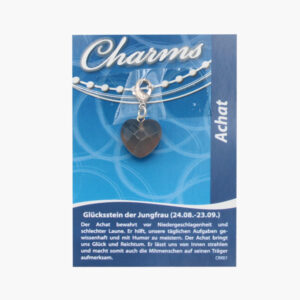 Achat Herz Charm auf Karte