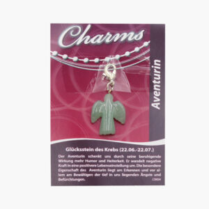 Aventurin Schutzengel Charm auf Karte