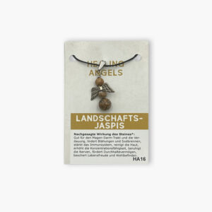 Healing Angels Landschaftsjaspis Glücksengel Anhänger auf kleiner Karte