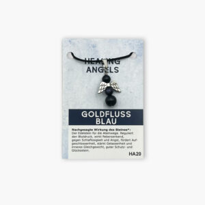 Healing Angels Goldfluss blau Glücksengel auf kleiner Karte