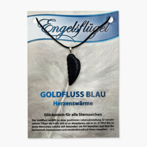 Engelsflügel in Goldfluss blau Edelstein auf großer Karte