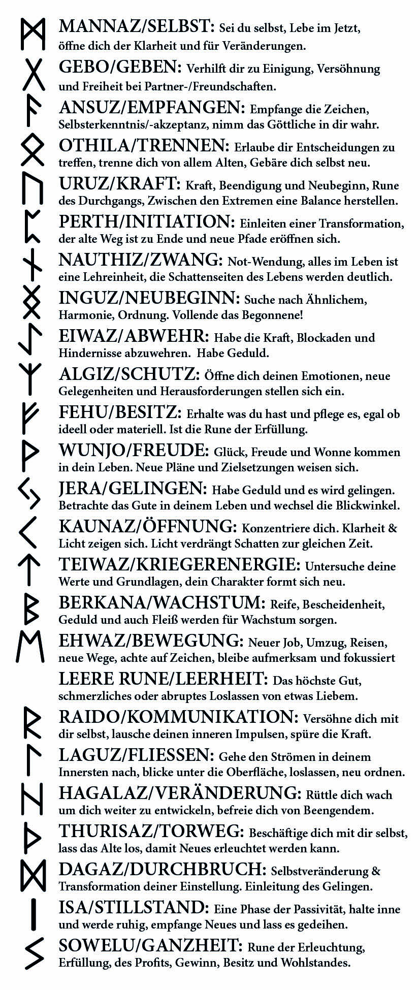 Runen Orakel Bestimme Gegenwart Zukunft WELTSTEINE