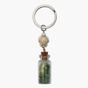 Schlüsselanhänger Wunschflasche mit Aventurin