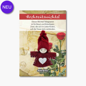Hochzeitswichtel mit liebevoller Karte
