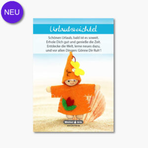 Urlaubswichtel mit liebevoller Karte