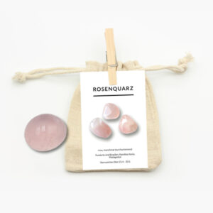 Rosenquarz Trommelstein A-Qualität