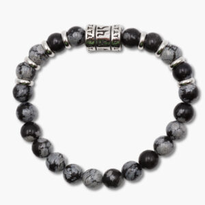 Herren Armband aus Schneeflockenobsidian