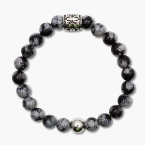 Schneeflockenobsidian Armband unisex