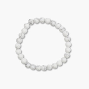 Howlith weiß Armband 6mm