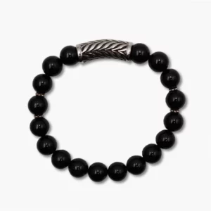EST234 Maennerarmband aus Obsidian schwarz