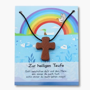 126 06 Goldlfuss Rot Anhaenger Kreuz zur heiligen Taufe 2025