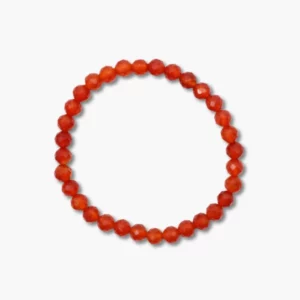 Kugelarmband facettiert 6mm Achat rot