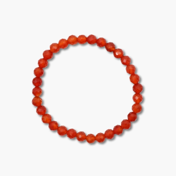 Kugelarmband facettiert 6mm Achat rot