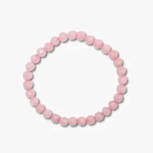 Kugelarmband facettiert 6mm Rosenquarz