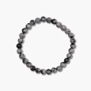 Kugelarmband facettiert 6mm Schneeflockenobsidian