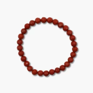 Kugelarmband facettiert 6mm Jaspis rot