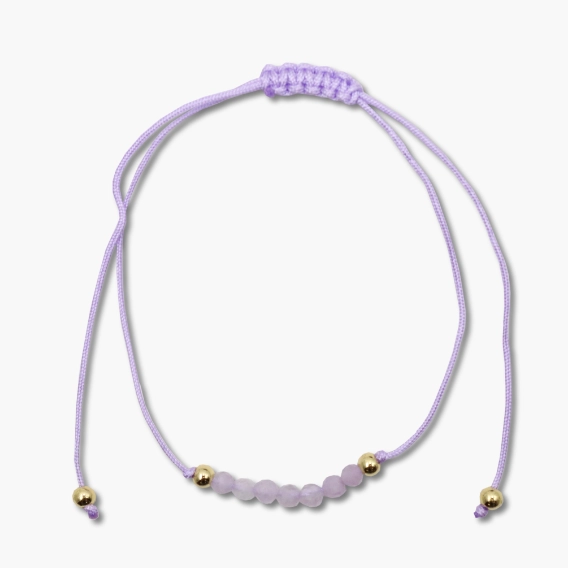 Freundschaftsarmband mit Lavendelquarz Perlen