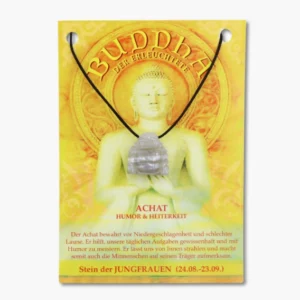 Buddha Anhänger aus Humor auf großer Karte