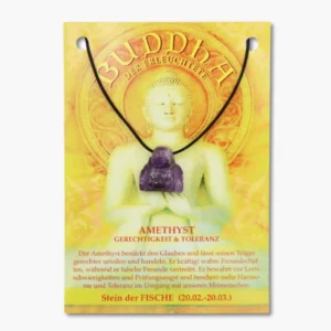 Buddha Anhänger aus Amethyst auf großer Karte