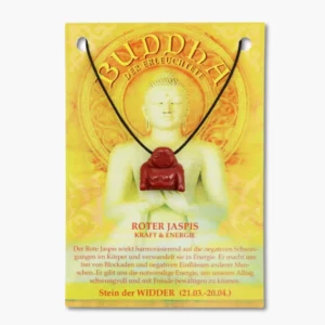 Buddha Anhänger aus Jaspis auf großer Karte