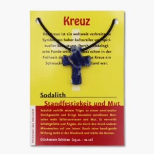 126 11 Sodalith Pilgerkreuz Anhaenger auf grosser Karte