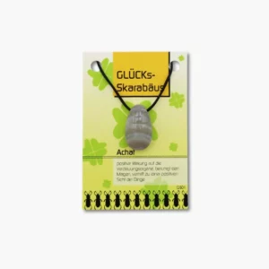 Glücks-Skarabäus Achat auf kleiner Karte