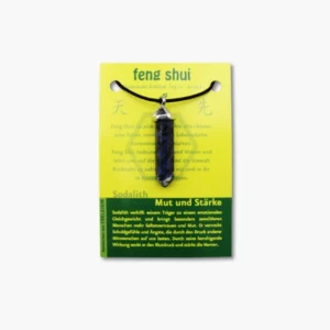 Feng Shui Sodalith Anhänger auf kleiner Karte