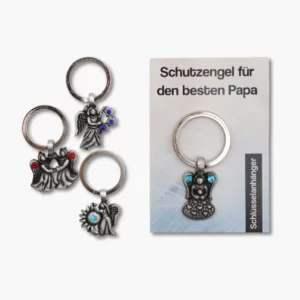 492 01 Zinnanhaenger Schluesselanhaenger Schutzengel fuer den besten Papa