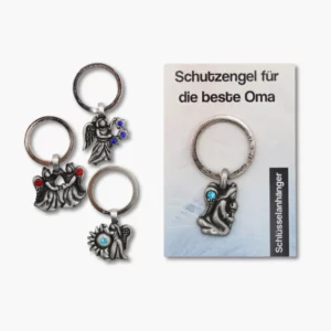 492 06 Zinnanhaenger Schluesselanhaenger Schutzengel fuer die beste Oma
