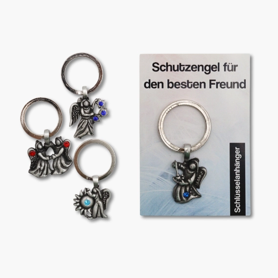 492 09 Zinnanhaenger Schluesselanhaenger Schutzengel fuer den besten Freund