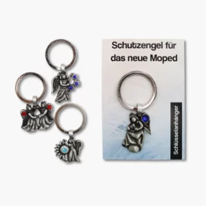 492 19 Zinnanhaenger Schluesselanhaenger Schutzengel fuer das neue Moped