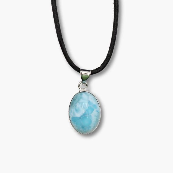 Larimar Anhänger gefasst