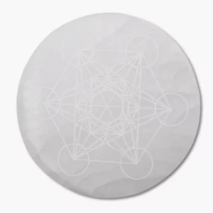 91366 Selenit Platte Metatrons Wuerfel
