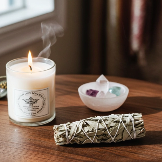 Weißer Salbei Bündel Smudge Stick Kräuter und Hölzer zum Räuchern mind.30g