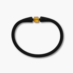 Kautschuckarmband mit Bernstein Perle